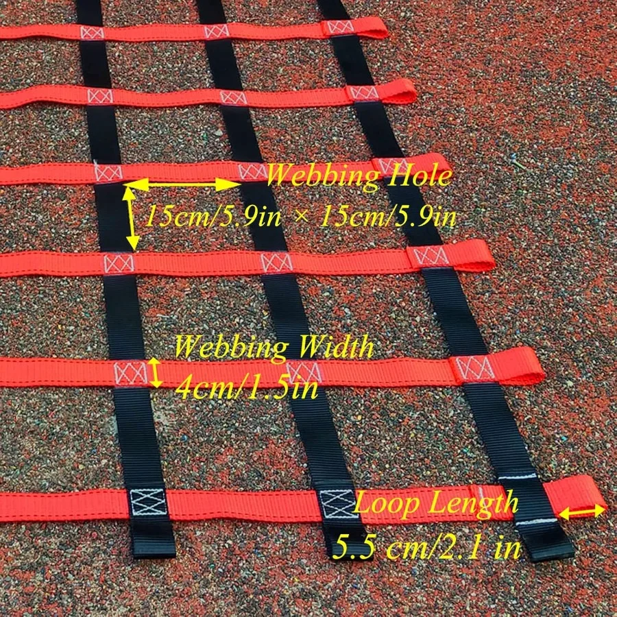 شبكة شحن التسلق للملعب في الهواء الطلق مجموعة أرجوحة ملحقات دورة عقبة النينجا مع شبكة حزام شديدة التحمل للداخلية #2