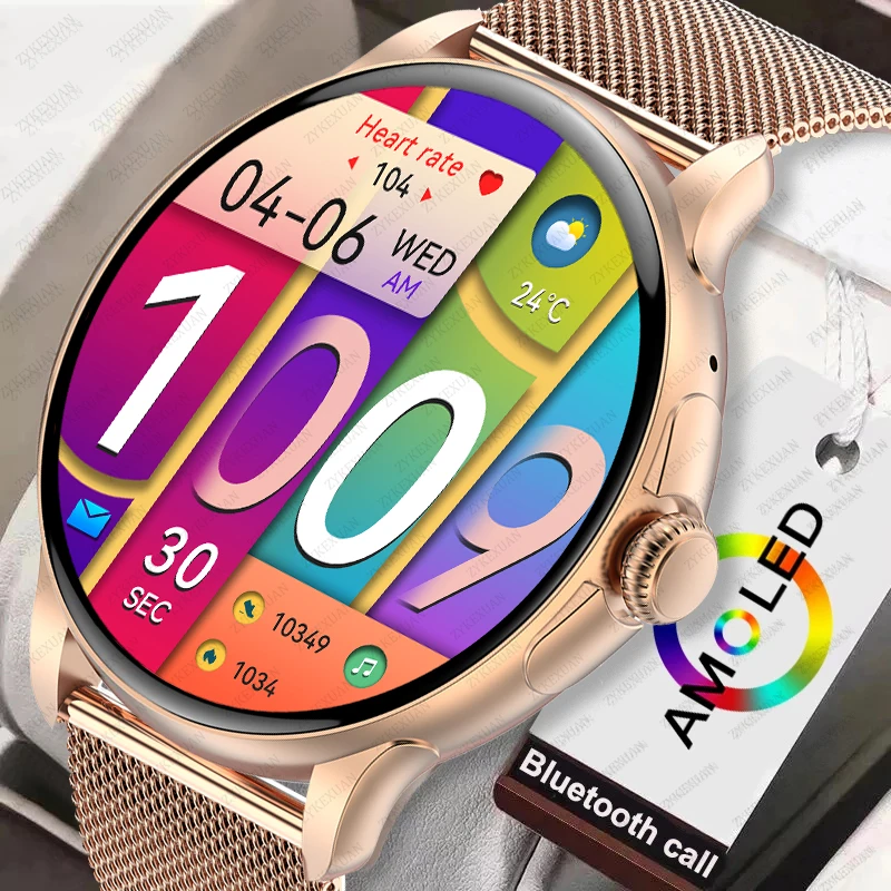 

2024 Smartwatch Women 466*466 AMOLED 1.43" HD Screen Always Display Time Bluetooth Call IP67 Waterproof Sports Smart Watch Men