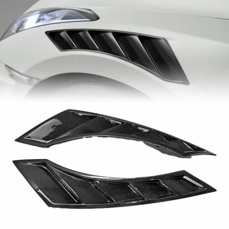 

suitable forNIS Style Carbon Fiber Vents Pair Glossy Fibre Duct Fit R35 GTR 08-17