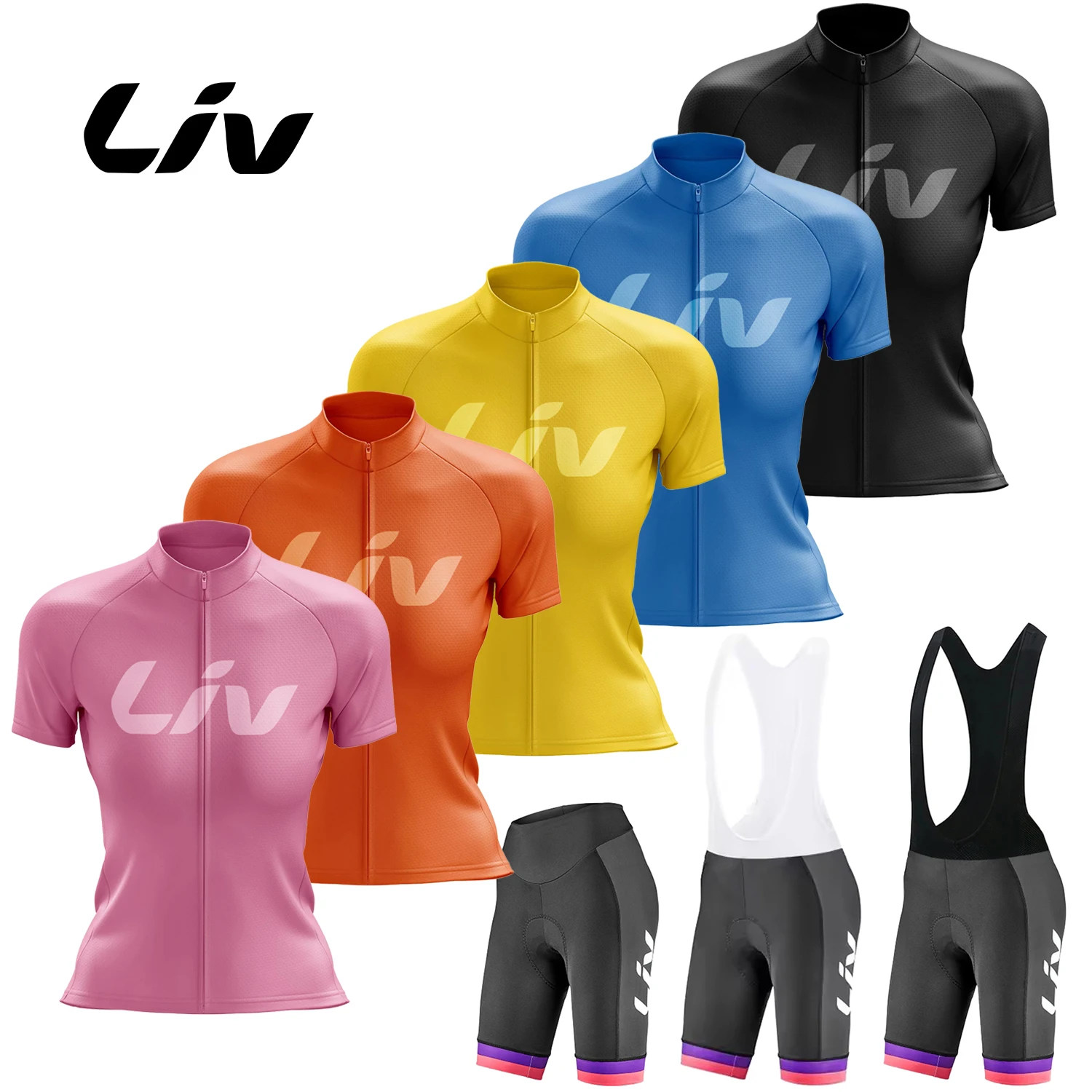 

LIV Cycling Jersey Set Summer Women Racing Sport Shirt Ropa Ciclismo MTB Bicycle Jersey Short Sleeve Cycling Clothing Quick Dry