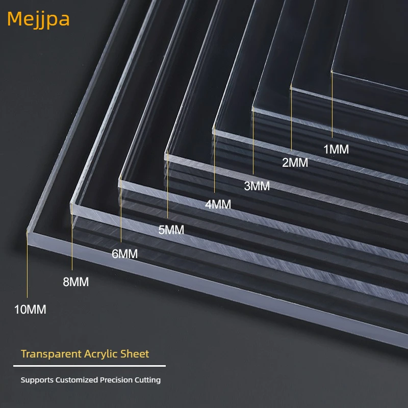 Clear Acrylic Sheet PMMA Plexiglass Panel, Crystal Transparent With Protective Film, DIY Craft Laser Cutting Display Sign Board