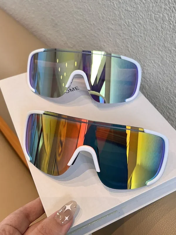 

2025 New Large Frame Outdoor Cycling Men's and Women's Skiing Mountaineering Windproof Lenses Eye Protection Sunglasses
