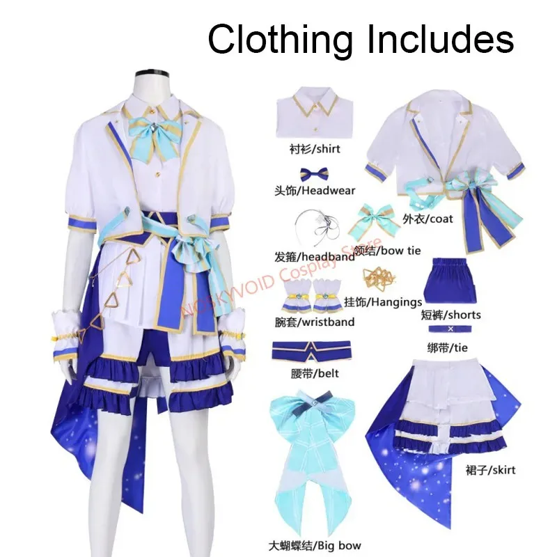 

Hololive Hosimati Suisei, сценический костюм для косплея, аниме Vtuber, 4-й уровень рождения. Костюмы Idol, виртуальные парики Youtuber Suisui, в наличии