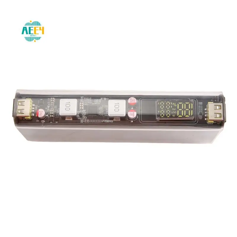 

Чехол для аккумулятора AEE4-DIY, 100 Вт с USB TYPE C, двусторонняя плата для быстрой зарядки, чехол для аккумулятора 18650/21700, чехол для аккумулятора