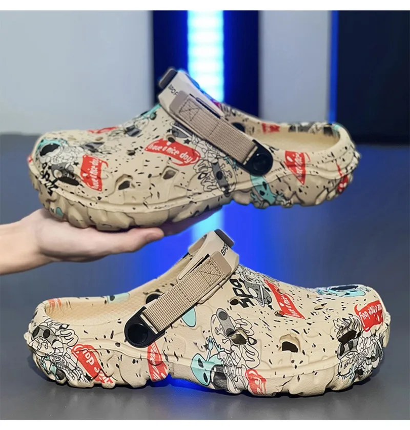 Übergrößen 47 48 Herren Clogs Sandalen Sommer Outdoor Garten Clogs Lochschuhe Herren Freizeitschuhe Wasserschuhe Komfortable Weiche Hausschuhe – Detail 19