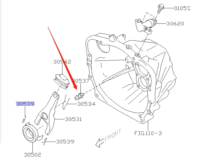 30537AA061 For Subaru Forester SG Impreza GD BRZ Toyota 86 Original Clutch Fork Screw Gearbox Fork Screw