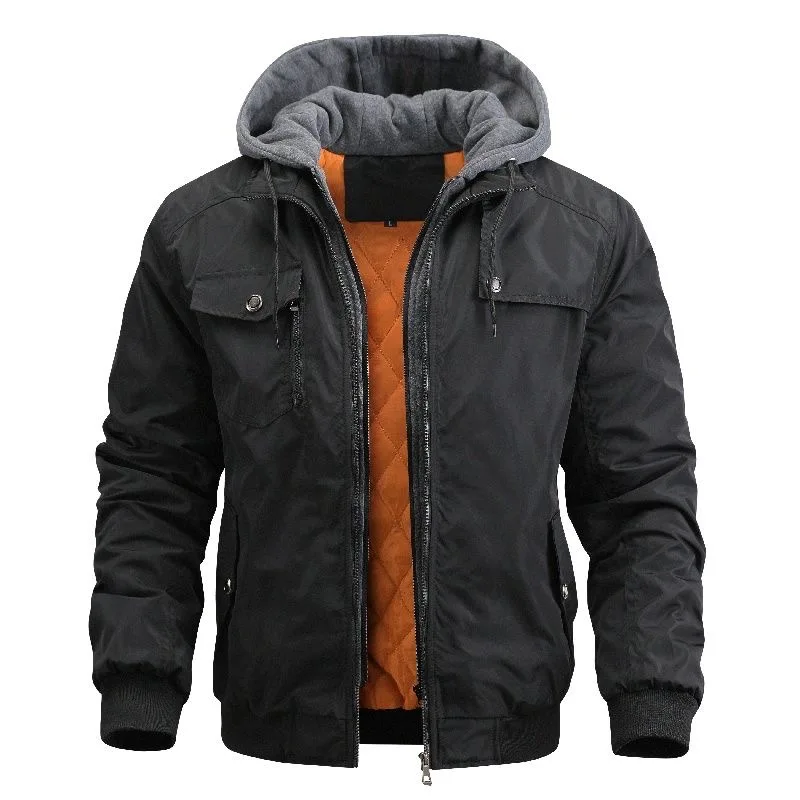 New Autumn/Winter Fashion Trendy American Style Thickened Warm Hooded Jacket Men's Casual Loose High-Quality CoatS-2XL