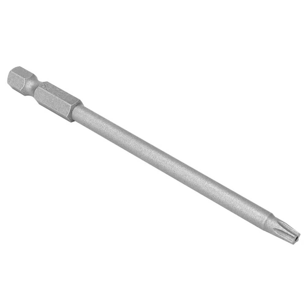 11pcs 100mm Length Screwdriver Bit Set S2 Alloy Steel 1/4 Inch Hex Shank Torx Security Bits Tamper Proof 6 Point