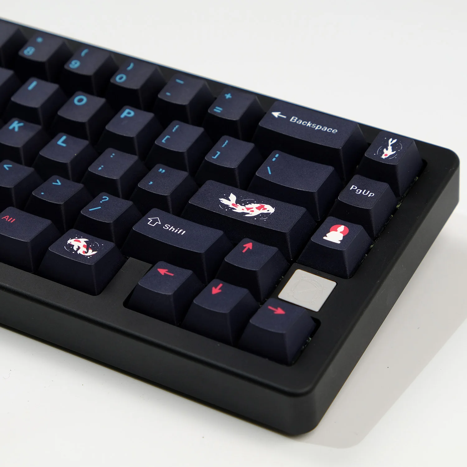 KYOMOT 128 Key GMK Zen Pond Keycaps PBT Dye Sub Cherry Profile Japanese Anime Koi Keycaps for MX Switch Game Mechanical Keyboard