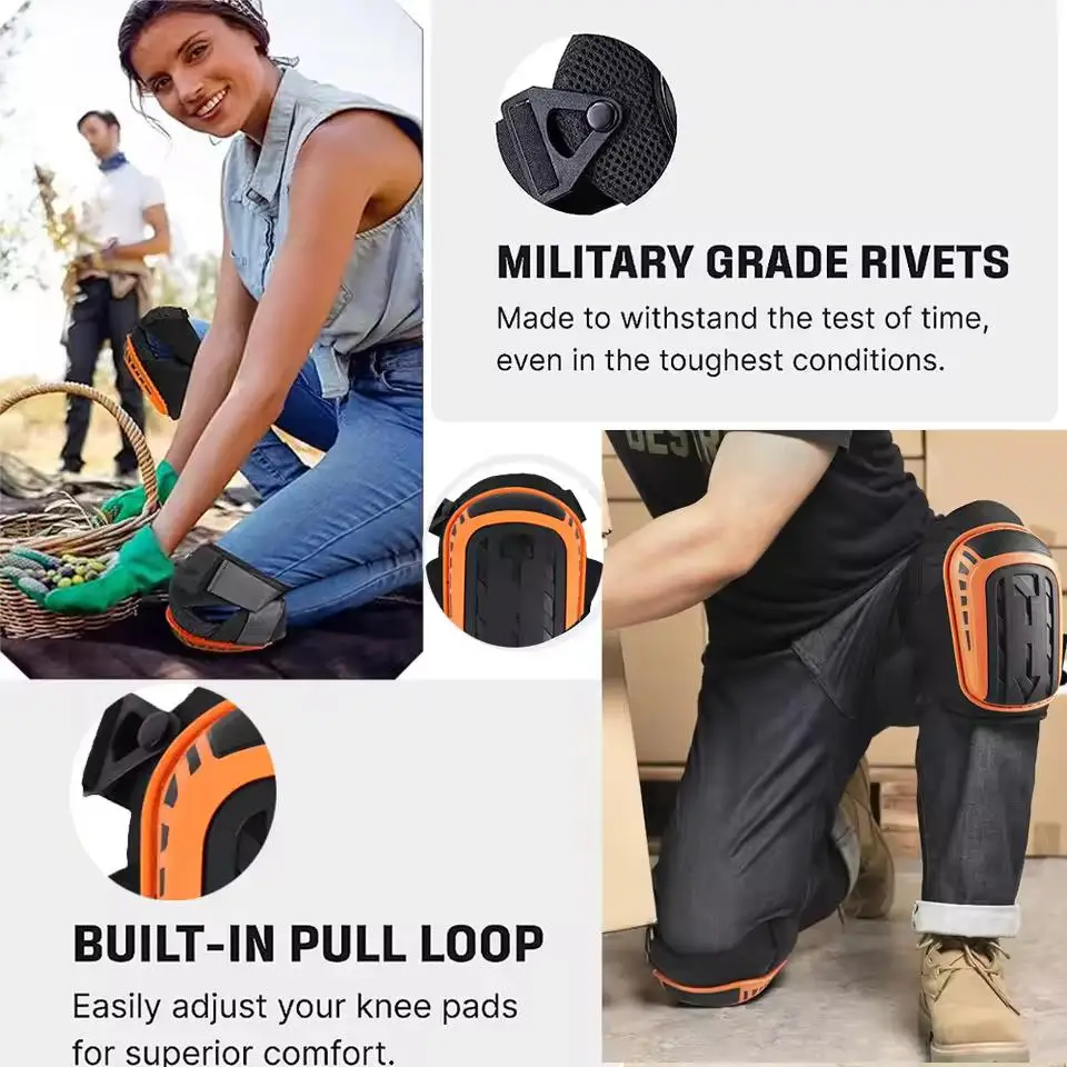 Short Kneepads Fully Wrapped Knee Protection No Discomfort Double Straps Adjustable Best Choice For Gardening And Construction