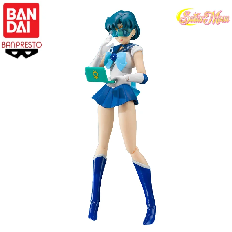 

In Stock Original Bandai S H Figuartssailor Moon Mizuno Ami Sailor Pluto Articulated Figure Anime Model Toy Gift