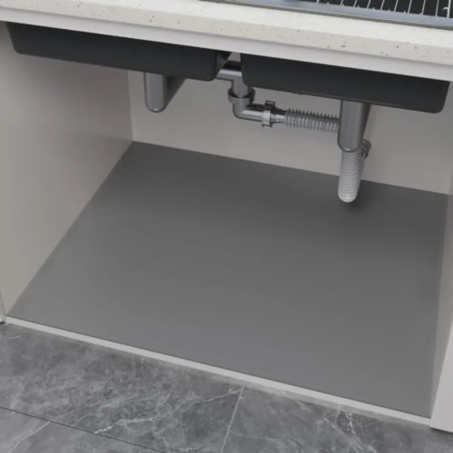 

Under Sink Mats-35" x 24" Cut-to-Fit Absorbent Shelf Liner for KitchenandBathroom Cabinets Non-Slip, Quick-Dry Cabinet Liner fo
