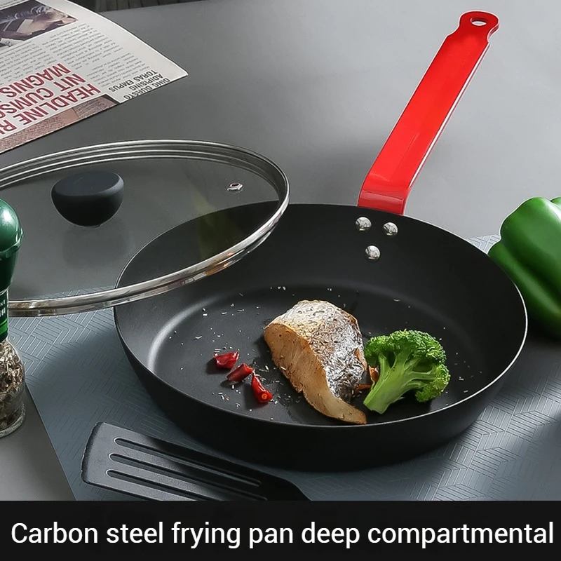 

10" Carbon Steel Frying Pan Skillet – Pre-Seasoned, Naturally Nonstick, PFAS-Free, Heavy-Duty for Stovetop, Oven, Grill & Fire