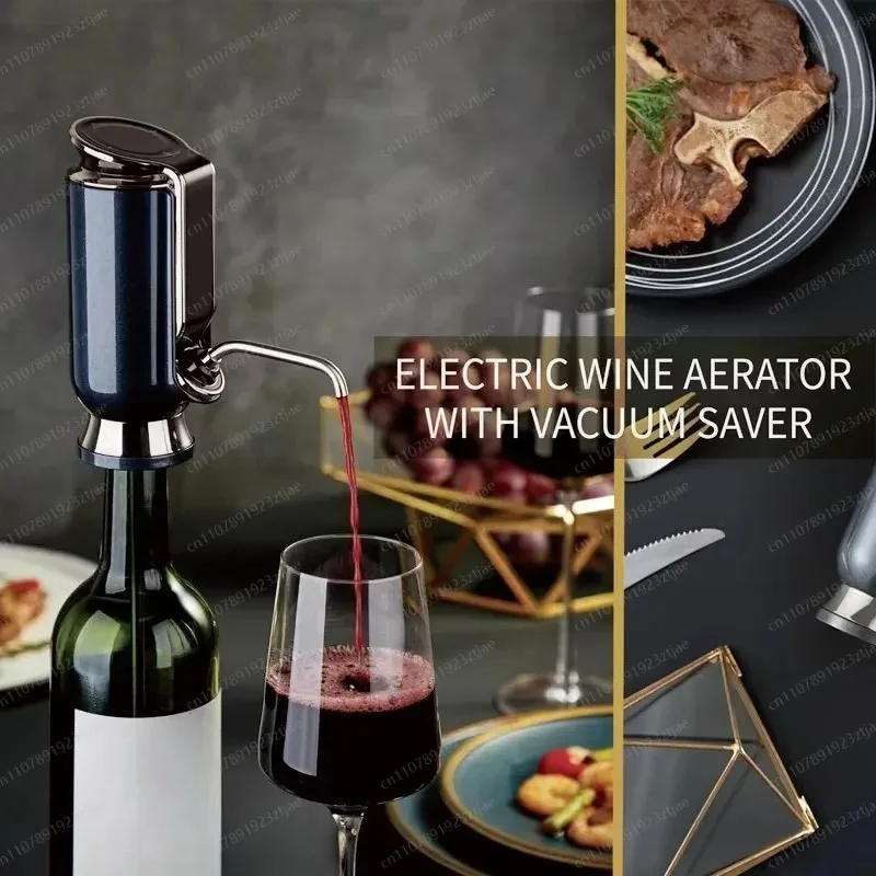 Quantitative Wine Pouring Dispenser, LED Display Electric Vacuum Preservation Wine Aerator