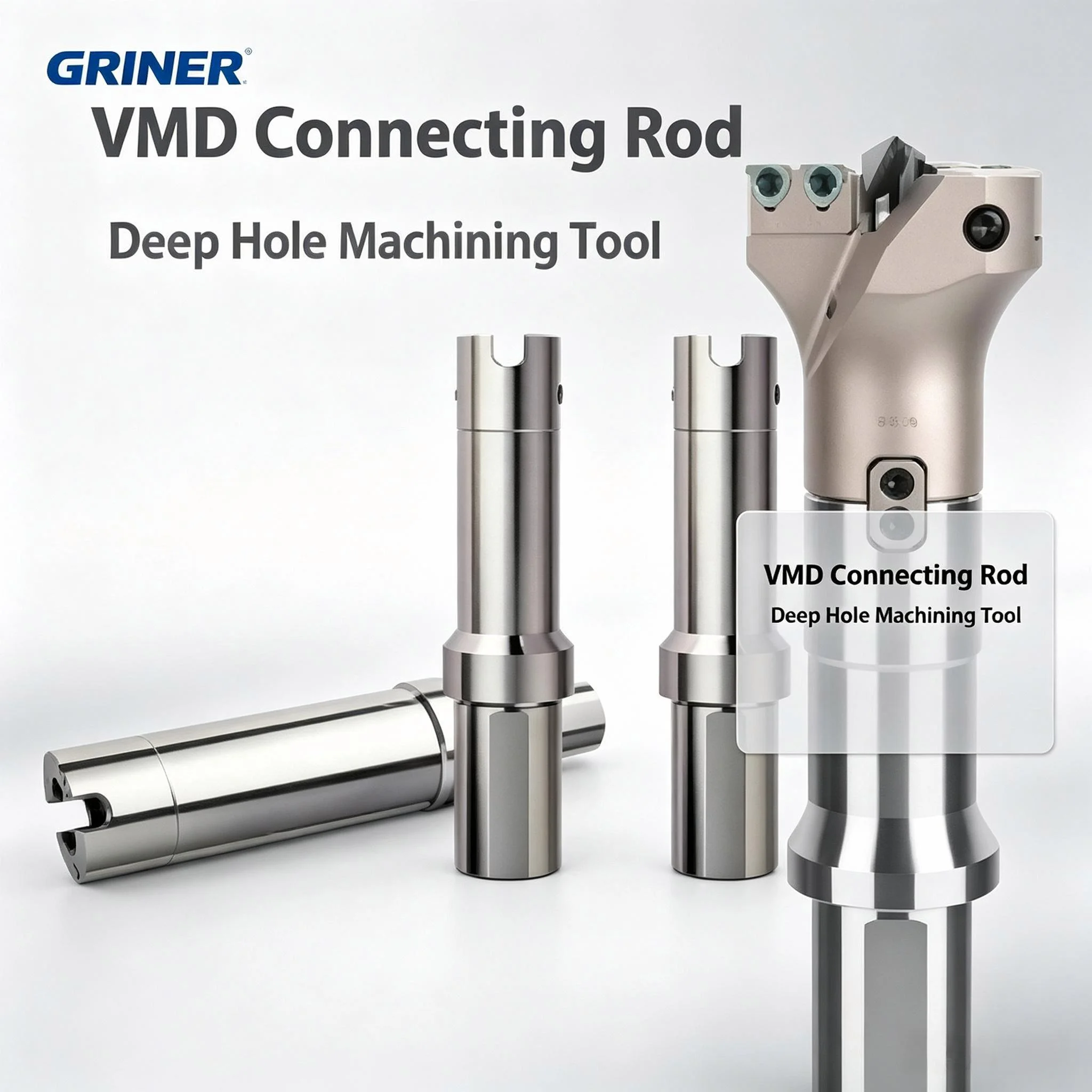 GRINER VMD Connecting Rod Enables the U-Drill to Perform Violent Drilling with a Large Centering Drill Bit for Deep Holes.