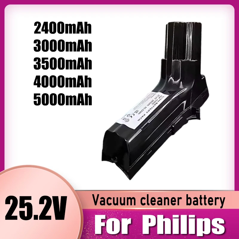 25.2V lithium-ion battery, for Philips SpeedPro Max Aqua SpeedPro Max Stick XC8147 FC6822 vacuum cleaner replacement battery