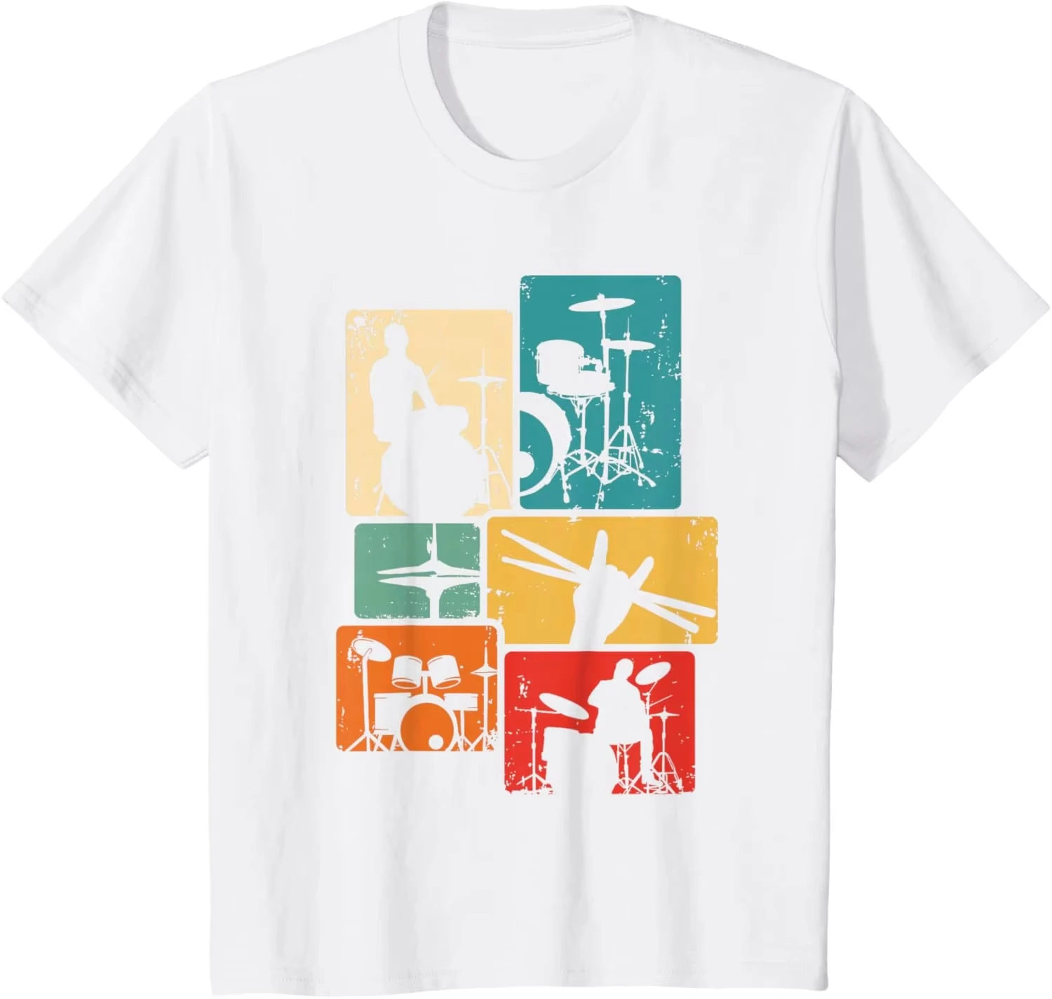 Drum Player Rock Music T shirt Oversized Unisex for Men Women Cotton Tee Shirt Clothes Trendy Streetwear Trendy Couples Classic