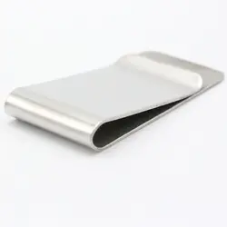 Metal Stainless Steel Money Clips Folder Stripe Print Silver Cash Clamp Holder Wallet Slim Card ID Money Clips Men Women