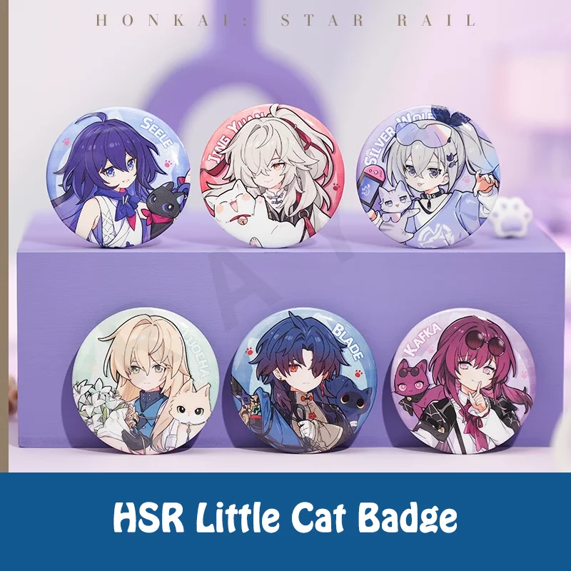 Original Honkai Star Rail Little Cat Badge Jing Yuan Seele Kafka in Stock