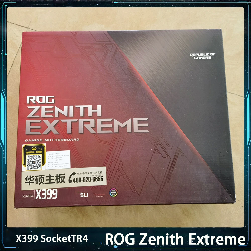 With Box ROG ZENITH EXTREME For ASUS X399 SocketTR4 DDR4 USB3.1 M.2 U.2 EATX GAMING Motherboard Works Perfectly Fast Ship