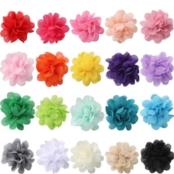 5cm Satin Mini DIY Flowers Kids Boutique Chiffon Flowers  Christmas Wedding Girls Hairclips or No Clips Accessory 30pcs/lot