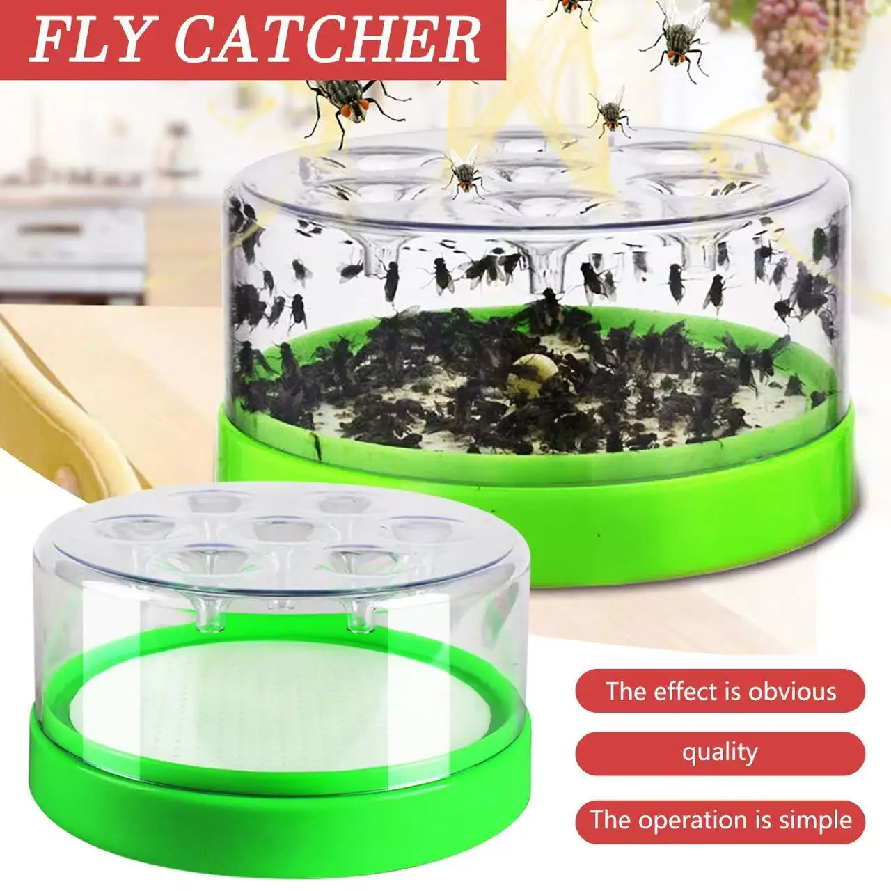 Reusable Fly Trap Outdoor Wasp Fly Trap Catcher Beekeeping Catcher Cage Equipment Home Insect Reject Control Catcher