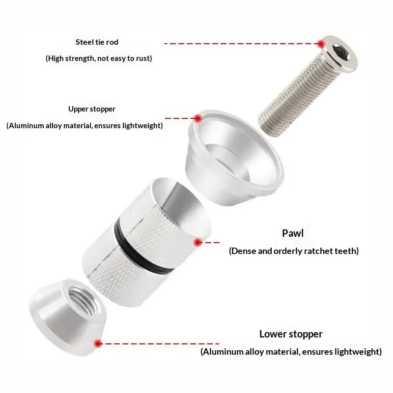 Gabelschaft-Expander 28,6mm 31,8mm Fahrrad-Steuersatz-Vorbau-Verlängerung Carbonfaser-Legierung Gabel-Expansions-Kompressionsstopfen – Detail 5