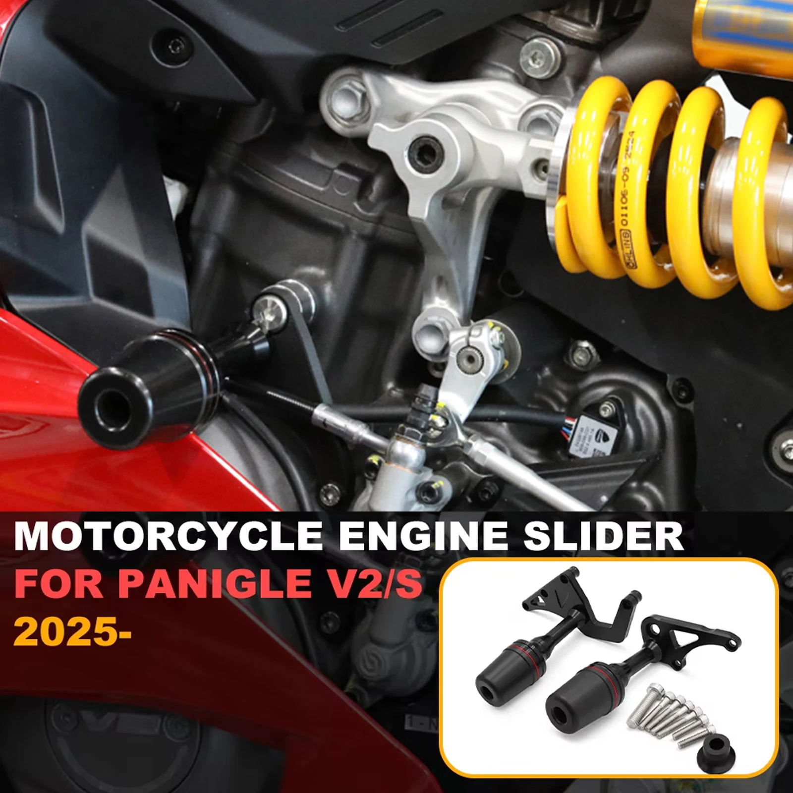 

Для Ducati PANIGALE V2 S v2s 2025 2026: Защита рамы, протектор двигателя от столкновений, противоударный шарик