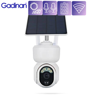 Gadinan 4G Solar IP Camera 1080P Battery CCTV Security Home Wireless Outdoor PIR Motion Alarm Video Surveillance WiFi PTZ Camera