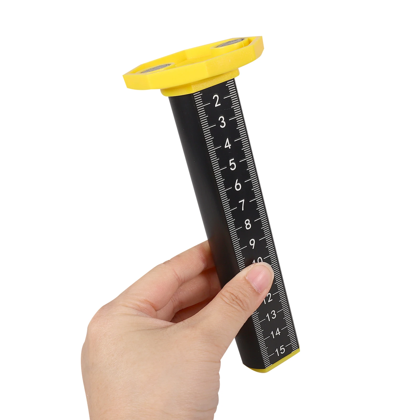 

Leveling Ruler Black Magnetic Tile Contour Gauge Reusable Plastic Measuring Tool for Floor Wall Tiling Level Ruler Position