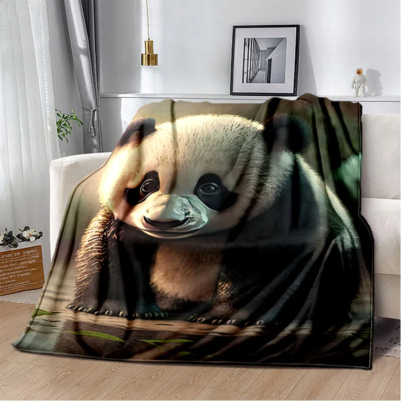 

Милое одеяло с изображением панды и мультяшными животными, мягкое одеяло для дома, спальни, кровати, дивана, пикника, путешествия, офиса, фланелевое флисовое одеяло