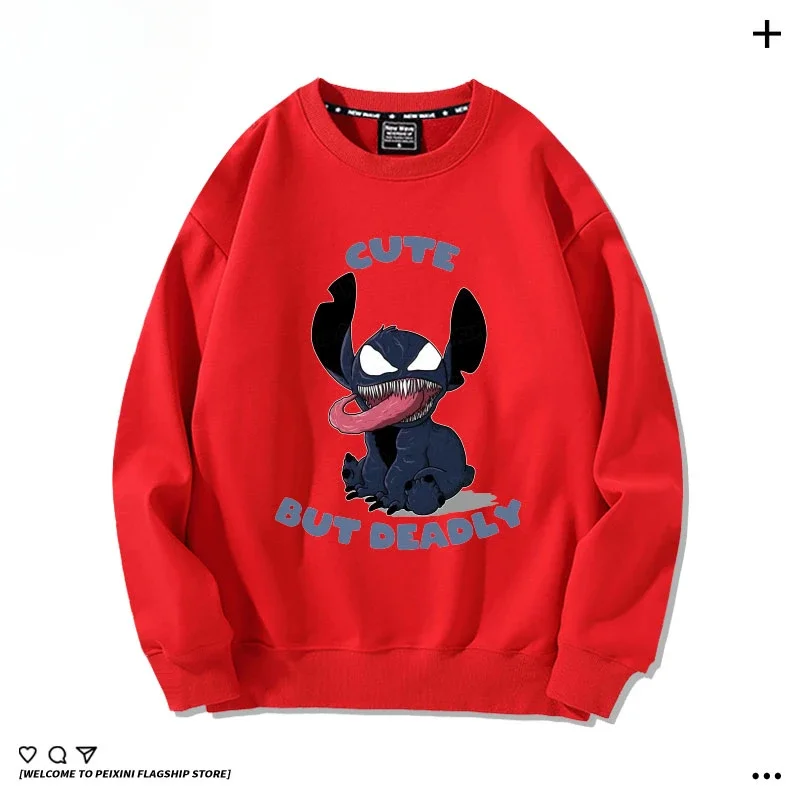 Disney Stitch kreatywne malowanie Anime Casual luźna modna bluza Y2k ubrania