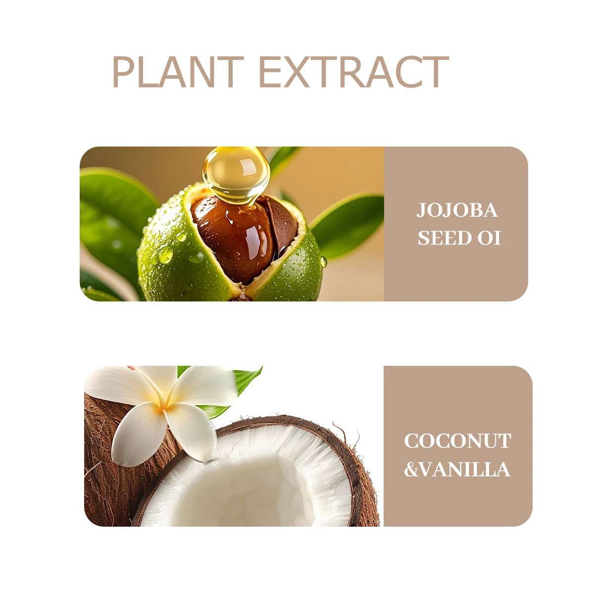 NIVAVIN 30ml/60ml/100ml coconut vanilla essential oil, naturally extracted from plants, with a rich and long-lasting fragrance.