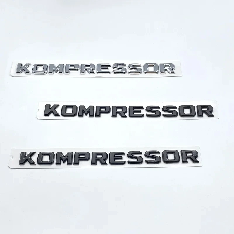 FOR Mercedes Benz Kompressor Emblem Rear Trunk Badge Lettering Chrome Black Logo Stickers CLK SLK SL CLS ML A B C S R Class