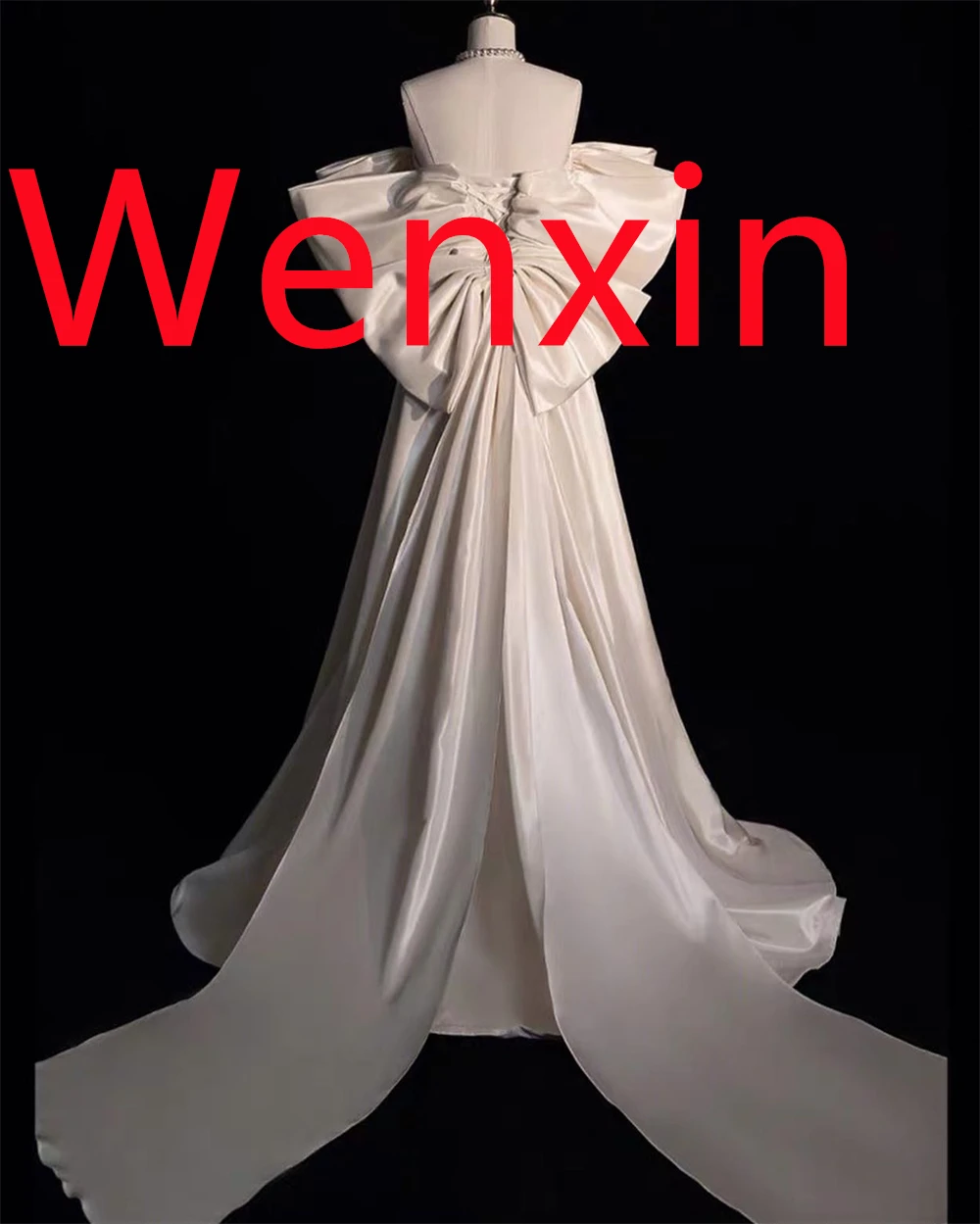 Robe de soirée en Satin ivoire romantique personnalisée, sans bretelles, épaules dénudées, manches courtes, dos à lacets, robes de soirée