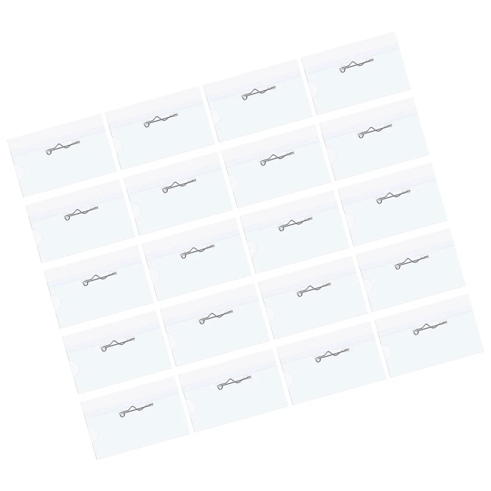 

Badge Holders With Pin Insert Cards Name Tag Sleeves Multi-Functional PVC Card Protectors For Teachers Students Nurses