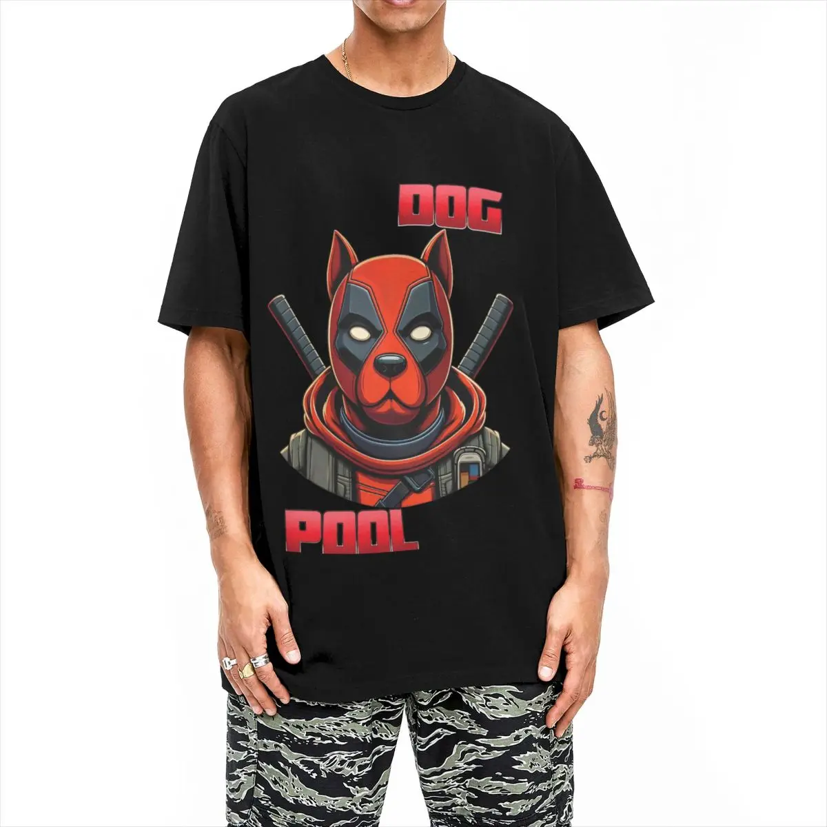 Mercenary Dogpool T-Shirt Men Women Funny Pure Cotton Tee Shirt O Neck Short Sleeve T Shirts Summer Clothes