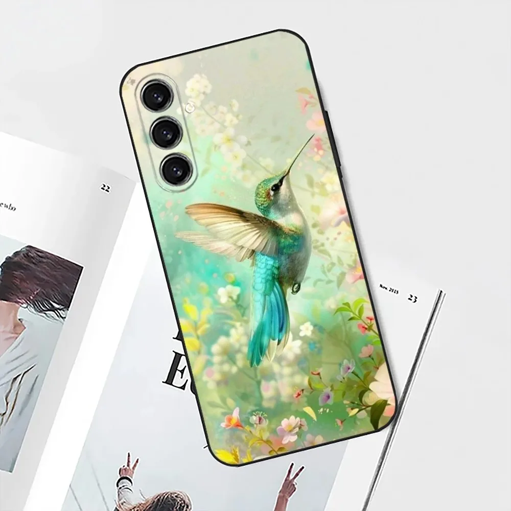 Hummingbird   Phone Case For Samsung S24,21,22,23,30,Ultra,S20,Plus,Fe,Lite,Note,10,9,5G Black Soft Cover