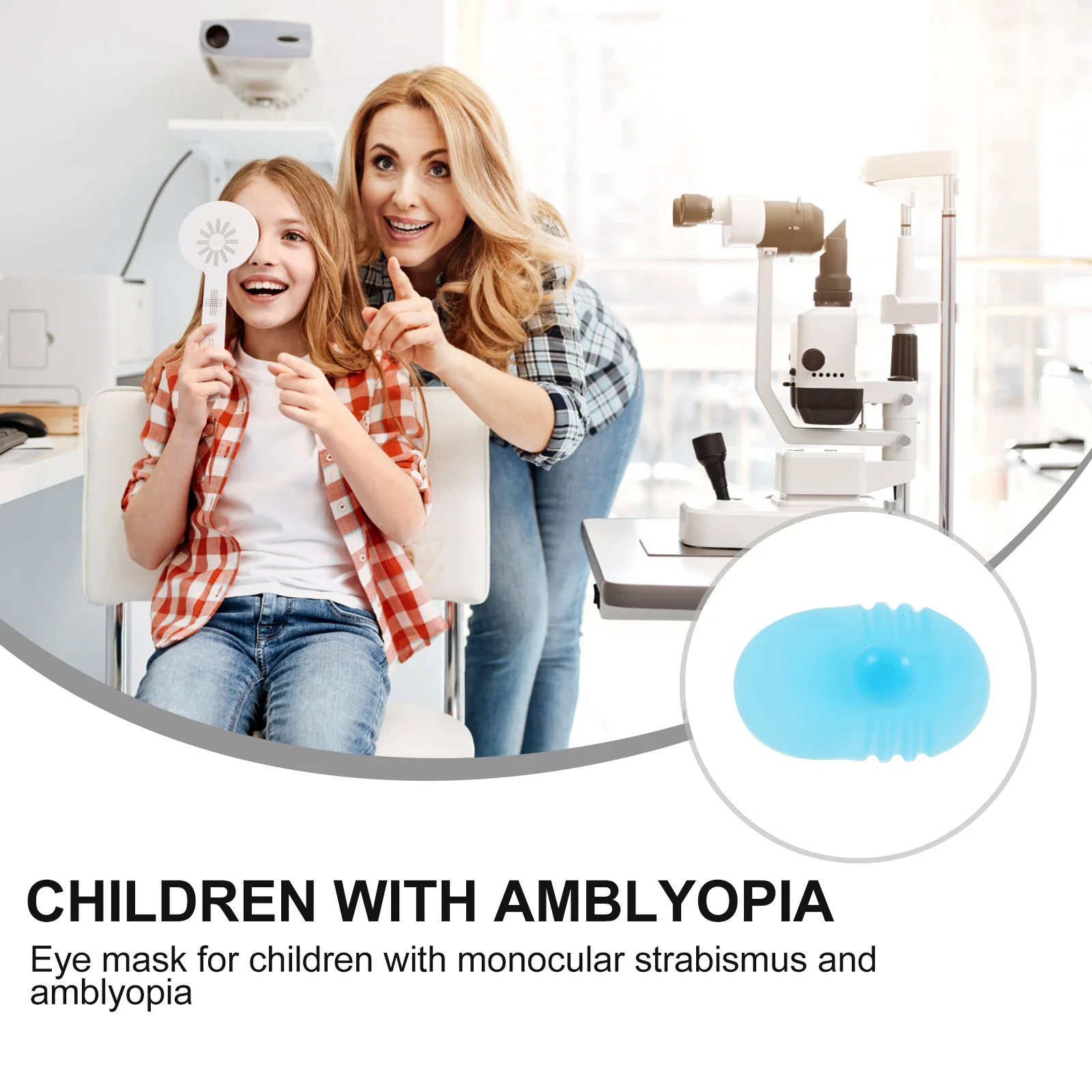 

1Pcs Kids Silicone Eye Patch Soft Breathable Lazy Eye Pad for Amblyopia Light Blocking Eyeshade Comfortable Durable
