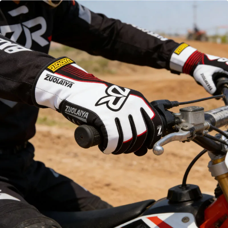Outdoor Off-Road Kart Racing Thin Outer Seam Full Palm Silicone Non-Slip Gloves Simracing for Men Women Off-Road Competitions