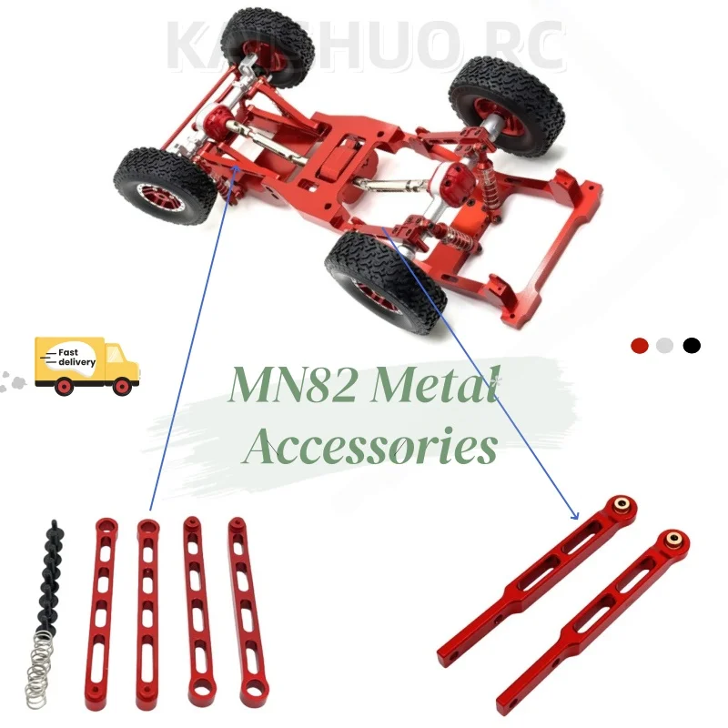 for Modifying Accessories for MN Model MN82T 82S 82Pro 82 LC79 RC Car, Front and Rear Axle Fixing Rods, Made of Metal Material