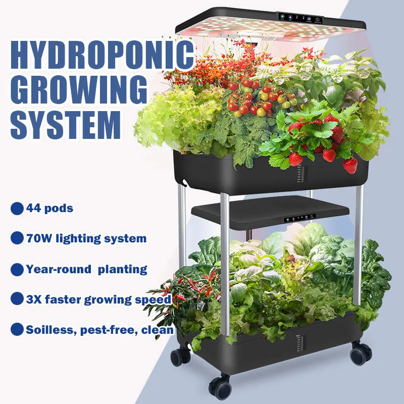 Hydroponic planting system Water tank Smart indoor garden LED grow light for growing vegetables, fruits and flowers