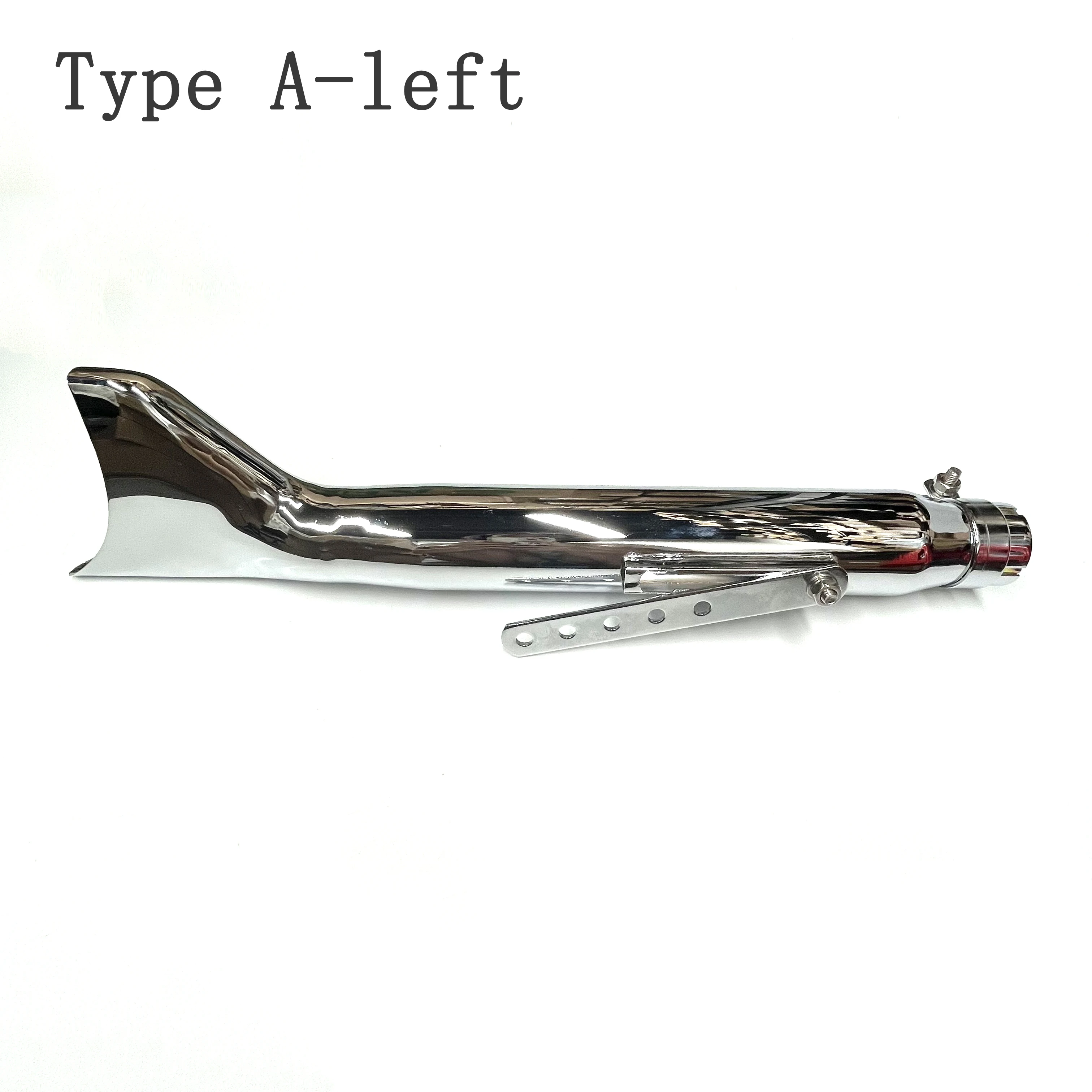 Motorcycle Retro Silver Fishtail Exhaust Muffler 24HP 32HP Engine Part Case Dnepr MT12 XL883 1200 For Ural K750 M1 M72 R71 R12