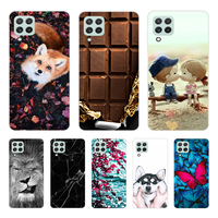 For Samsung A12 Case A22 4G Silicone Soft Space Wolf Phone Cover for Samsung Galaxy M12 M32 Case TPU Bumper A 12 Fundas Painted