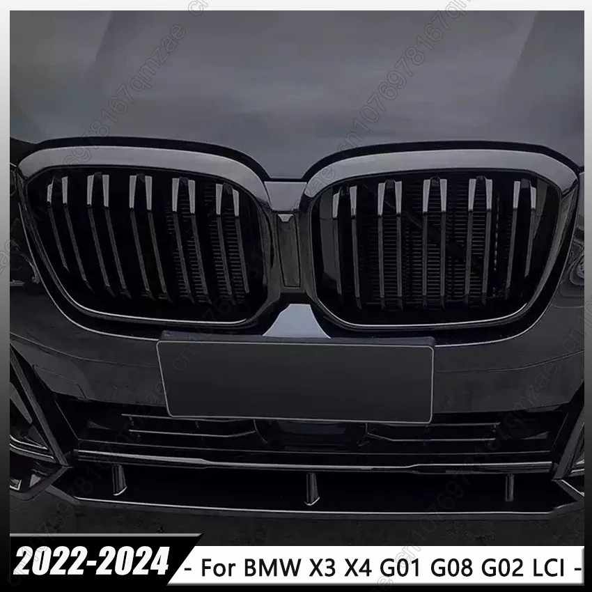 Single/Double Line Grille Grill Front Kidney For BMW X3 X4 G01 G08 G02 LCI 2022-2024 Replacement Grilles Auto Grill Accessories