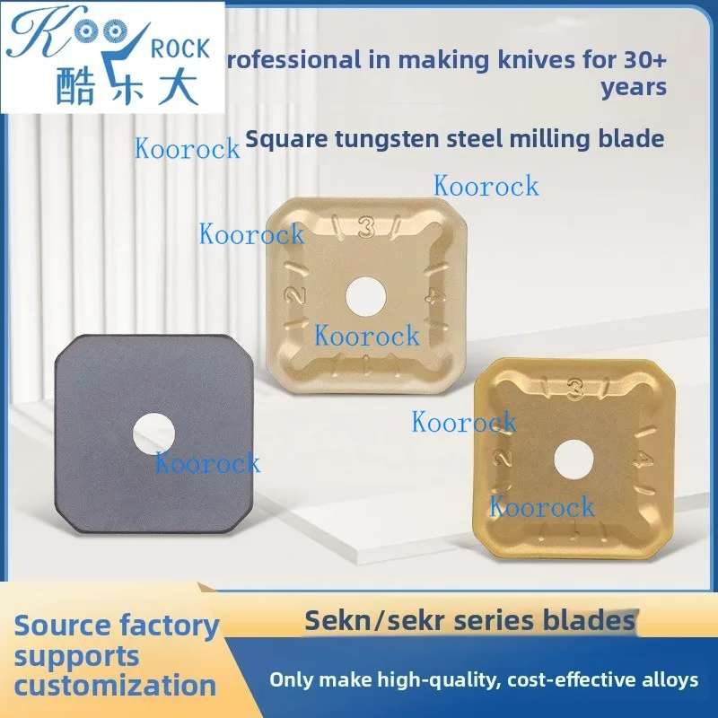 

SEKN1203/1504 CNC Square Milling Cutter Blades for Fine Milling of Stainless Steel with Double Head Gantry and Metal Ceramic