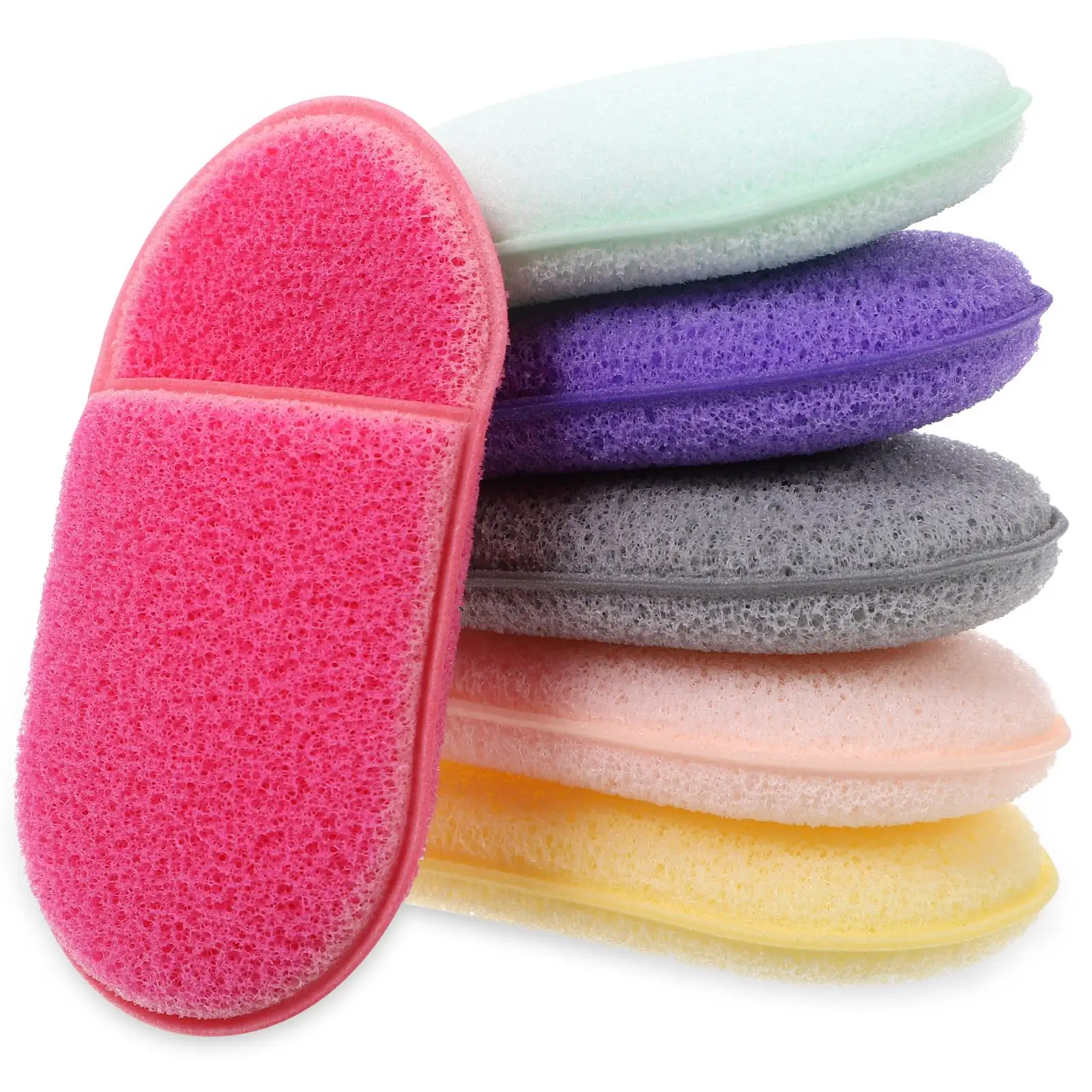 

6pcs Facial Sponges Cleansing Exfoliating Makeup Removal Pads Wash Sponge Gentle Foams Cleanser Face Beauty Tools