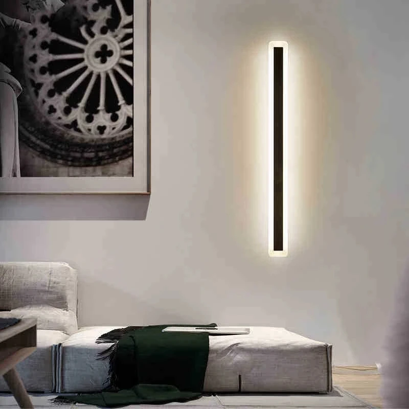 Moderne Outdoor Wasserdicht LED Wand Lampe IP65 Aluminium Acryl Lange Streifen Licht Garten Villa Veranda Leuchte Beleuchtung Leuchte