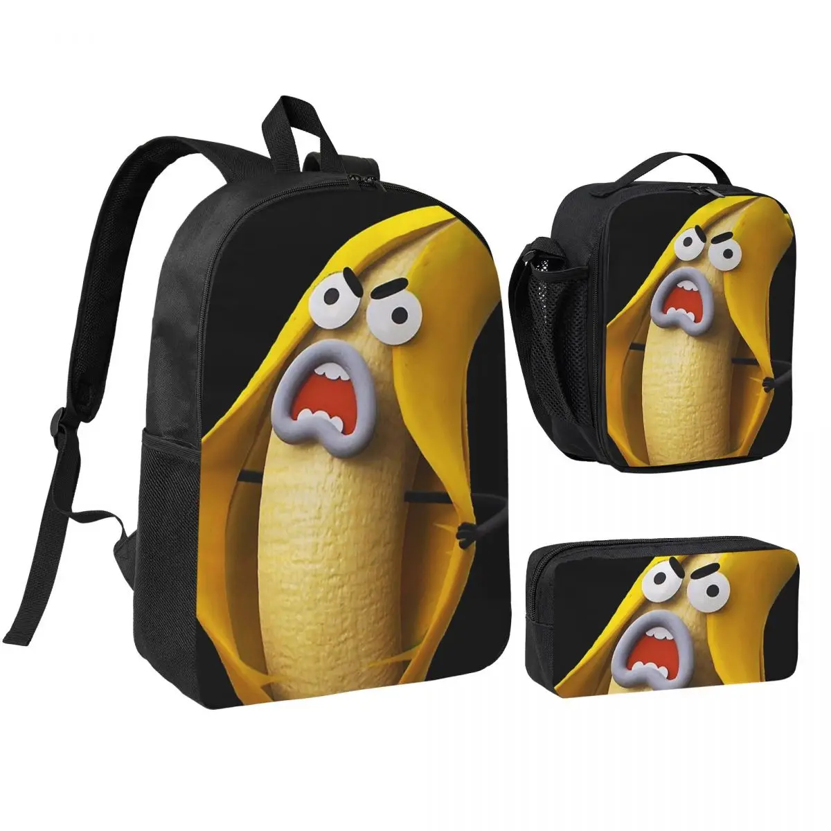 

Banana Joe - The Amazing World Of Gumball Backpack BookBag School Bag Laptop Shoulder Bags 3ps Insulated Lunch Bag Pencil Case