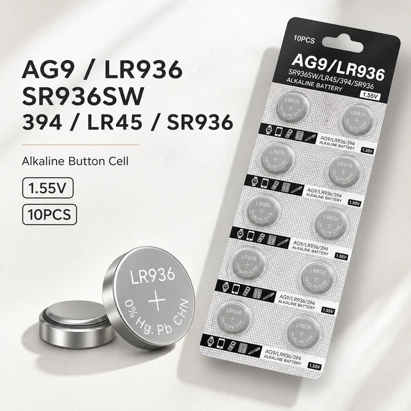 AG9 LR936 1.5V Alkaline Button Cell Batteries 10-200PCS SR936SW 394 394A L936F for Calculator Thermometer Toy Watch